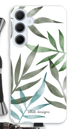 Tropical watercolor leaves