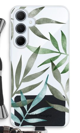 Tropical watercolor leaves