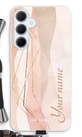 Gold Lines Namecase - Blush