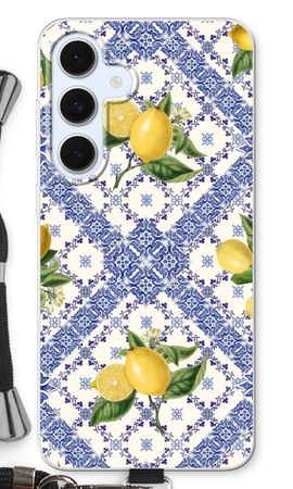 Blue tiles and lemons