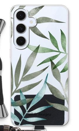 Tropical watercolor leaves