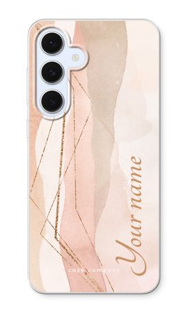 Gold Lines Namecase - Blush