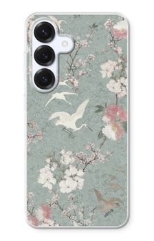 Japanese crane birds blossom