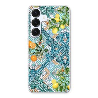 Blaue Fliesen, Zitronen und Orangen