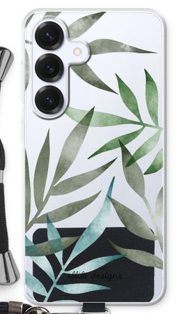 Tropical watercolor leaves