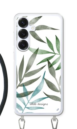 Tropical watercolor leaves