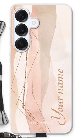 Gold Lines Namecase - Blush