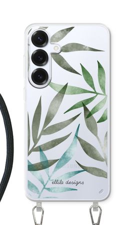 Tropical watercolor leaves