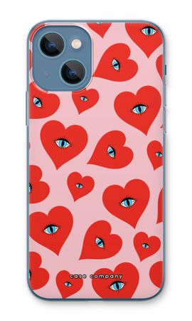 Red heart eyes