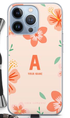 Tropical Pink Flowers Monogram