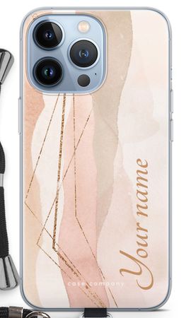 Gold Lines Namecase - Blush