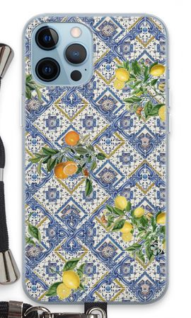 Blue tiles, lemons and oranges - small