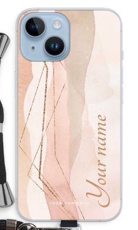 Gold Lines Namecase - Blush