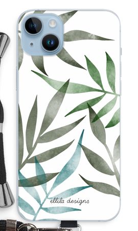 Tropical watercolor leaves