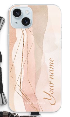 Gold Lines Namecase - Blush