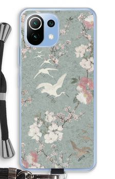 Japanese crane birds blossom