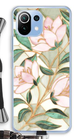 Orange stained glass flower