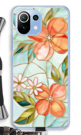 Orange stained glass flower