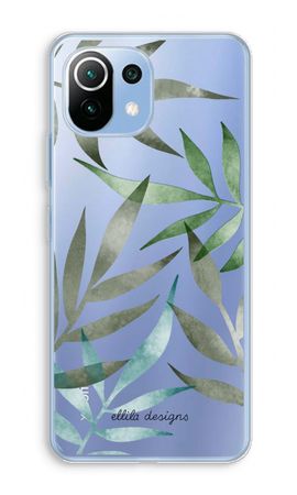 Tropical watercolor leaves