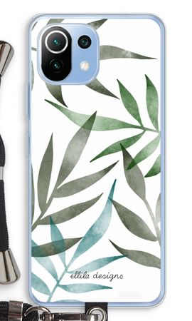 Tropical watercolor leaves