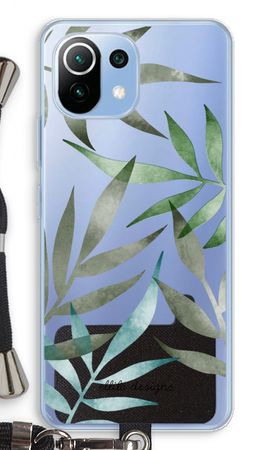 Tropical watercolor leaves