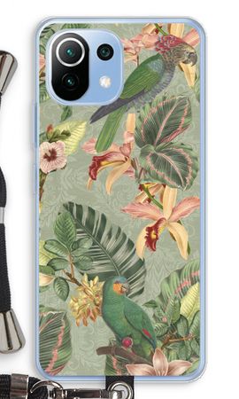 Tropical jungle parrot