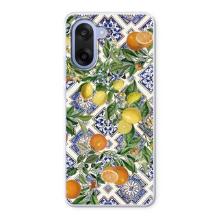 Blue tiles, lemons and oranges