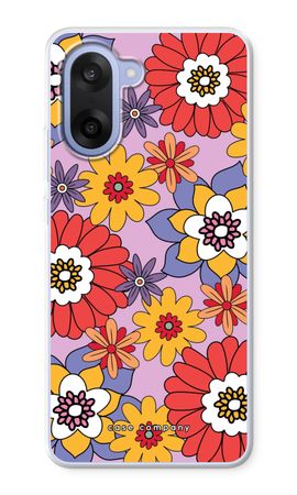 Retro bloemen - Paars