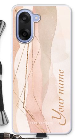 Gold Lines Namecase - Blush