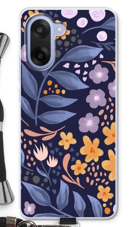 Flowers with blue leaves