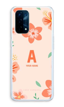 Tropical Pink Flowers Monogram