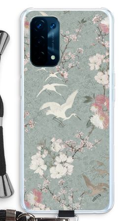 Japanese crane birds blossom