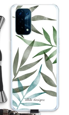 Tropical watercolor leaves