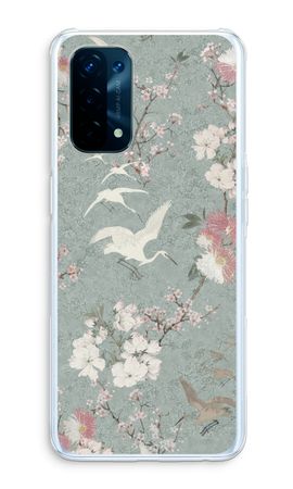 Japanese crane birds blossom