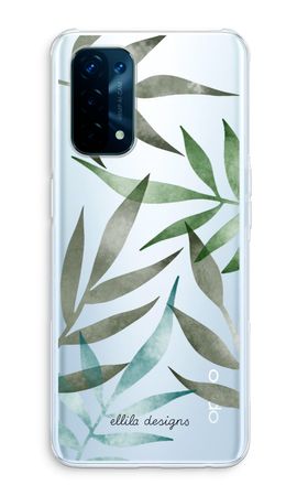 Tropical watercolor leaves