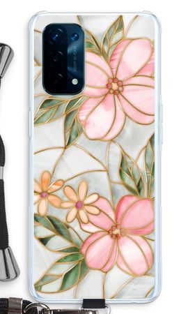 Orange stained glass flower