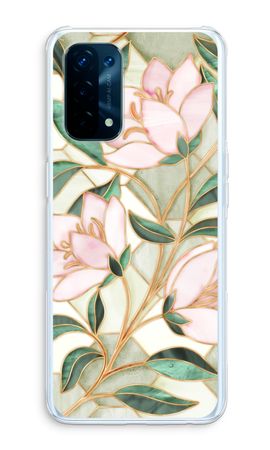 Orange stained glass flower