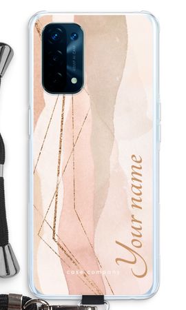 Gold Lines Namecase - Blush