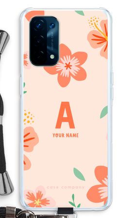 Tropical Pink Flowers Monogram