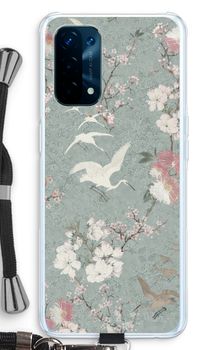 Japanese crane birds blossom