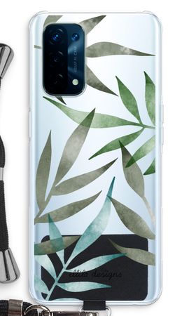 Tropical watercolor leaves