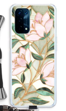 Oranje glas in lood bloem