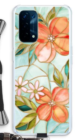 Oranje glas in lood bloem