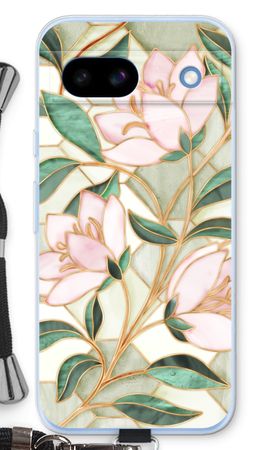 Orange stained glass flower