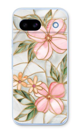 Orange färgad glasblomma