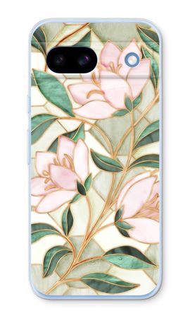 Orange färgad glasblomma