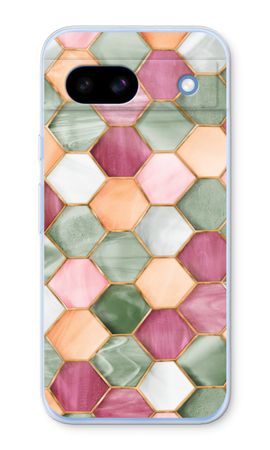 Hexagoner i färgat glas