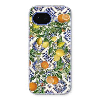 Blue tiles, lemons and oranges