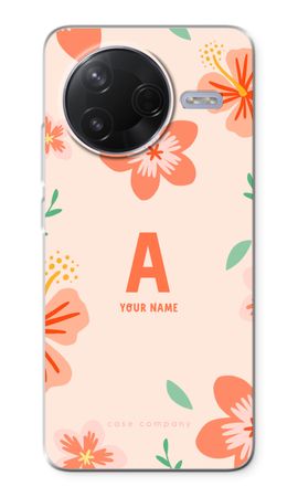 Tropical Pink Flowers Monogram