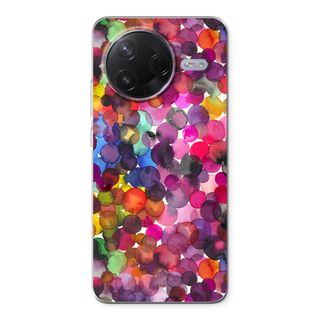 Overlappende waterverfstippen